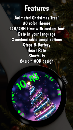 Neon Christmas Tree Animated Screenshot 1