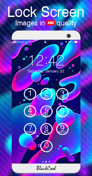 Amoled lockscreen 3D Screenshot 0