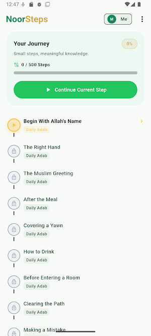 NoorSteps: Muslim Journey Screenshot 1