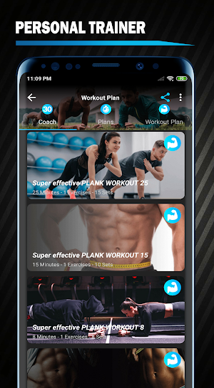 Plank Workout at Home - 30 Day Fitness Challenge Screenshot 1