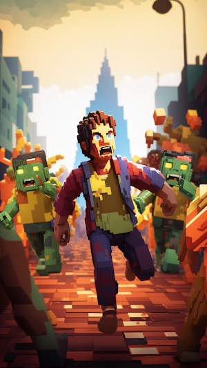 Pixel City War: Fly Shooter Screenshot 0