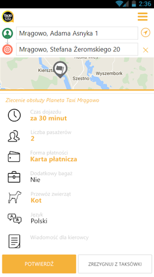 Planeta Taxi Mrągowo Screenshot 2
