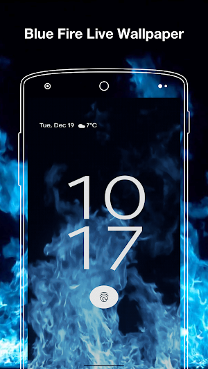 Blue Fire Live Wallpaper Screenshot 3