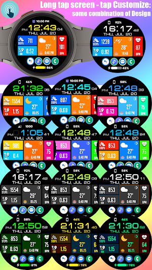 Tiles Window Watch Face NTV556 Screenshot 2