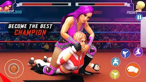 Girls Wrestling Game 2023 3D Screenshot 1