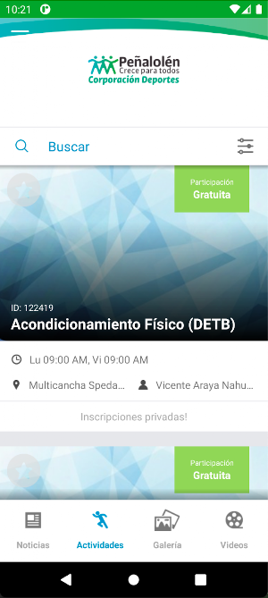 Corporación Deportes Peñalolen Screenshot 1