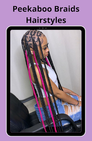 Peekaboo Braids Hairstyles Screenshot 1