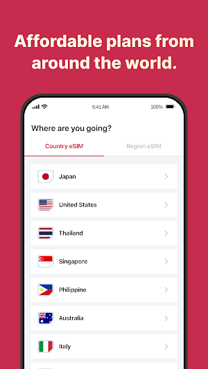 Travel eSIM by Global Mobile Screenshot 1