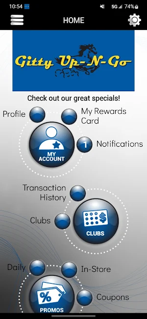 Gitty Up-N-Go Loyalty Screenshot 0