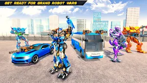 Bus Robot Car Transform War –Police Robot games Screenshot 3