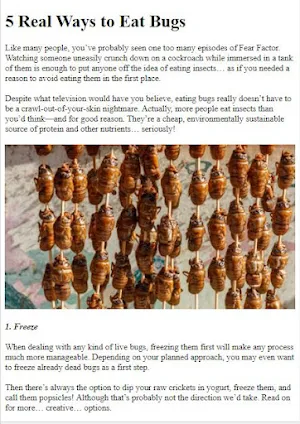 How to Eat Bugs & Insects Screenshot 0