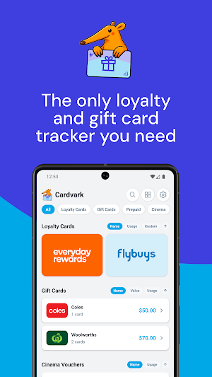 Cardvark - Gift Card Tracker Screenshot 0