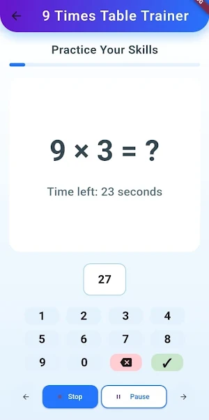 Multiplication Table Trainer Screenshot 2