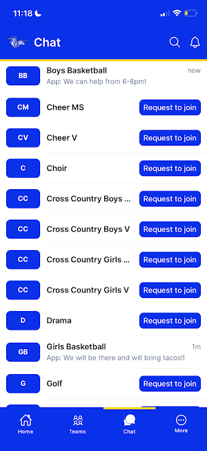 WCA Chargers Athletics Screenshot 2