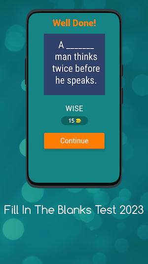 FILL IN THE BLANKS TEST 2023 Screenshot 1