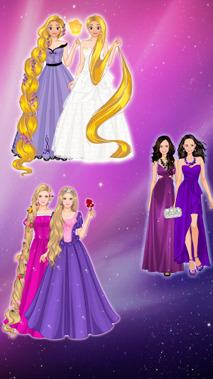 Long Golden Hair Princess Dress up game Screenshot 1