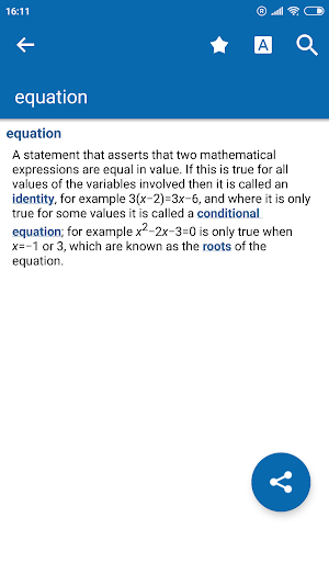 Oxford Mathematics Dictionary Screenshot 0