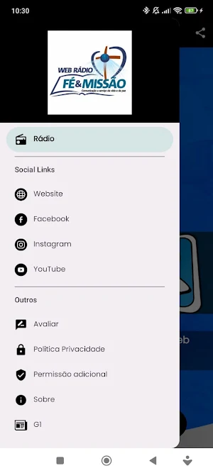 Web Rádio Fé e Missão Web Screenshot 1
