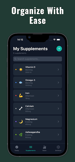 Supplement & Vitamin Tracker Screenshot 2