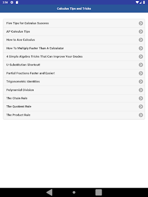 Calculus Tips and Tricks Screenshot 3