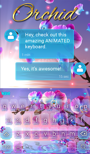 Orchid Animated Keyboard + Live Wallpaper Screenshot 2