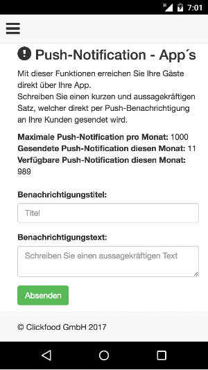 Clickfood Kundencenter Screenshot 3