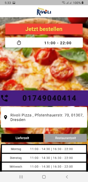 PIZZA RIVOLI Screenshot 1