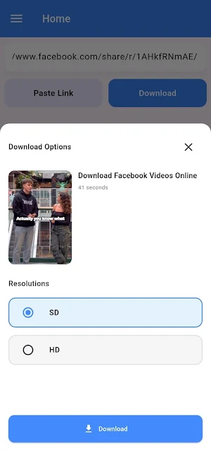 FB Video Downloader - Downvid Screenshot 1