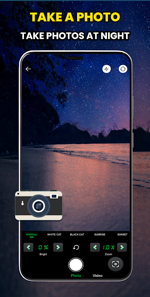 Night Mode Camera: Video Photo Screenshot 1