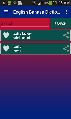 English Bahasa Dictionary Screenshot 2