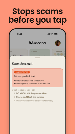 Jacana Scam Protection Screenshot 1