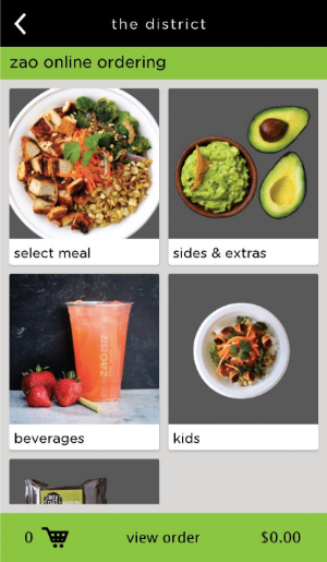Zao Asian Café Screenshot 1