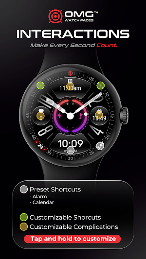 OMG 386 Hybrid Watch Face Screenshot 2