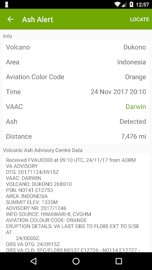 Volcanoes: Map, Alerts, Ash Clouds & News Screenshot 2