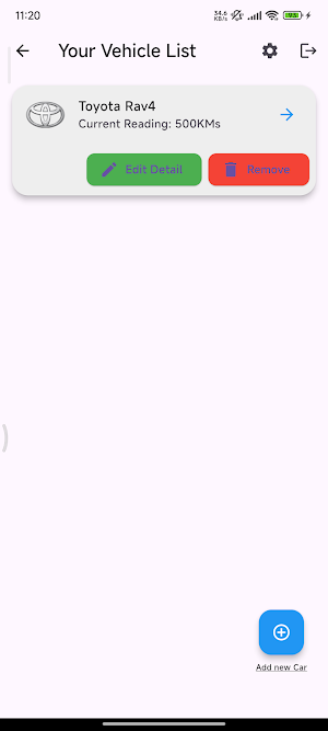Toyota RAV4 User Manual & Logs Screenshot 1