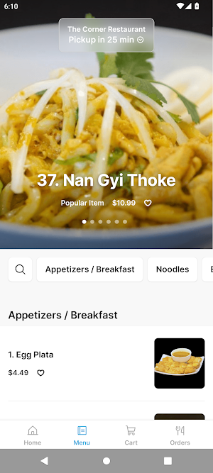 The Corner Restaurant Screenshot 1