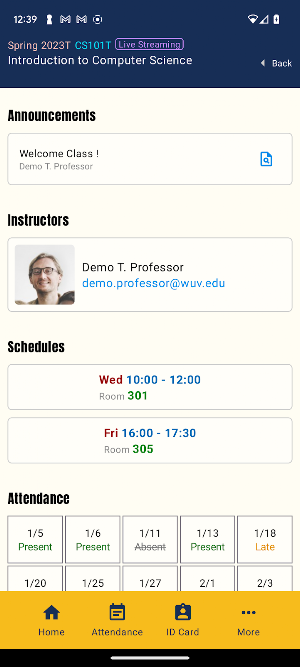 WUV Student Screenshot 3