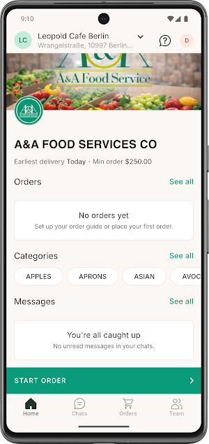 A&A Food Service Screenshot 1