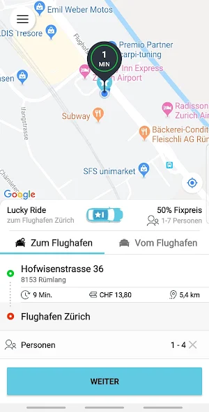 Airport Taxi Zürich Screenshot 0