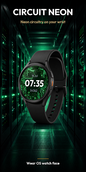 Circuit Neon – glow watch face Screenshot 0
