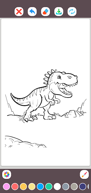 Dinosaur Coloring Pages Screenshot 3