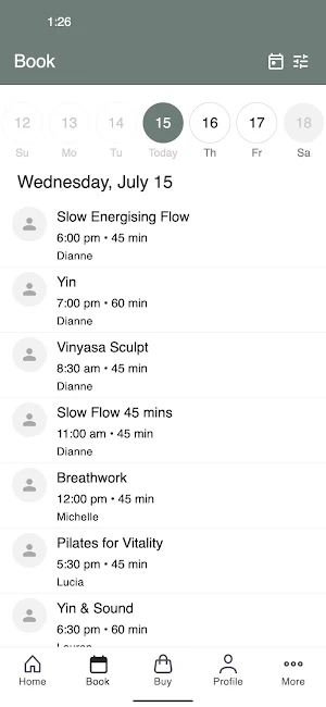 Lotus Yoga Studio Screenshot 1
