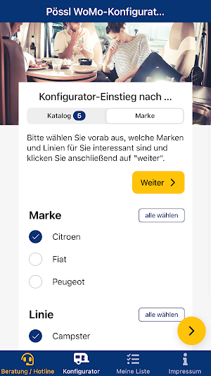 Pössl Konfigurator Screenshot 0