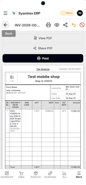 Syantrex ERP Screenshot 3