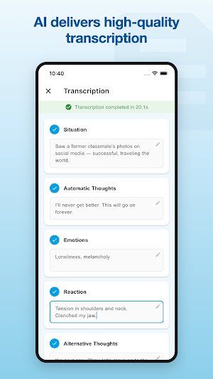 Mentalium: Voice CBT Diary Screenshot 1
