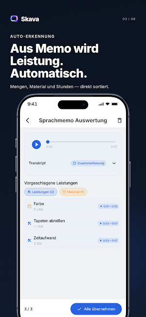 Skava: Handwerk per Sprache Screenshot 2