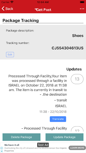 GetPost - International Package Tracking Screenshot 3