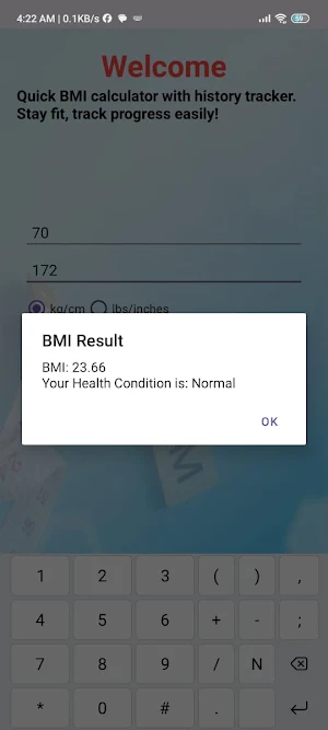 Now BMI Calcul Screenshot 1