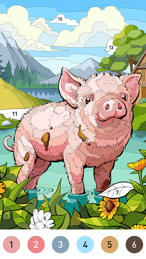 Pet Color Paint By Number Screenshot 2