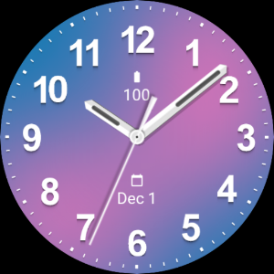 Casual Blue Pink Watch Face Screenshot 3